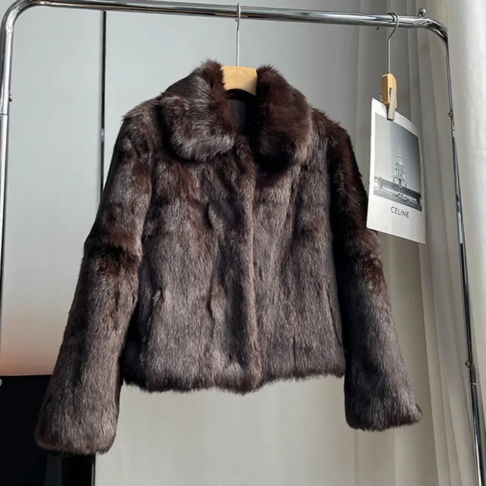 Winter Clothing Store - Natural Rabbit Fur Coat Women New