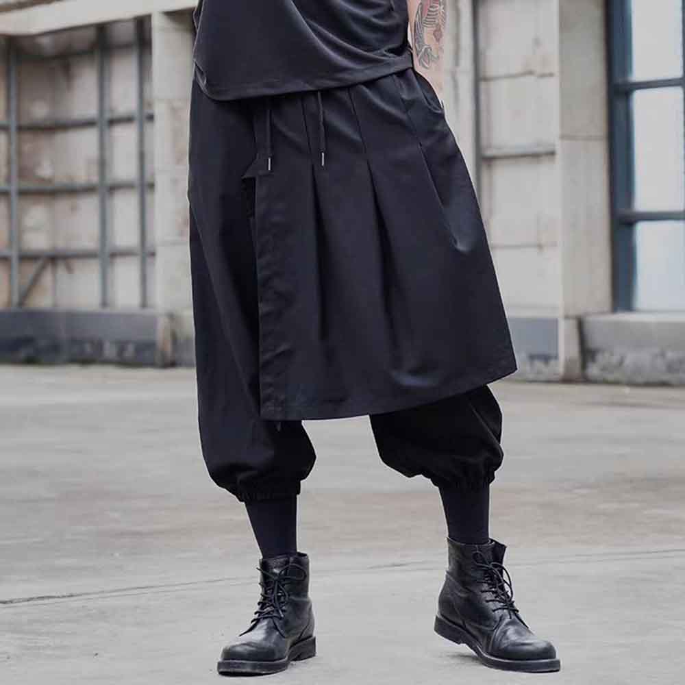 Winter Clothing Layers - Mens Autumn Harem Pants Irregular Side