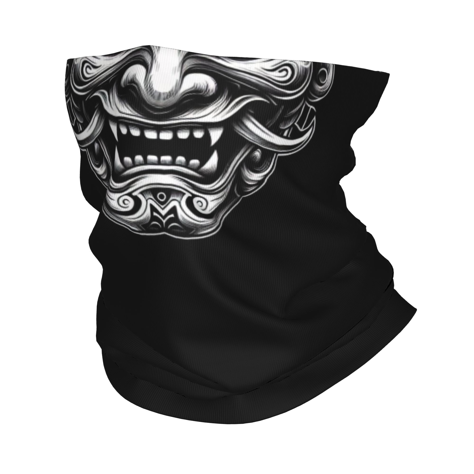 Neck Gaiter Fleece - Custom Samurai Oni Demon Bandana Winter