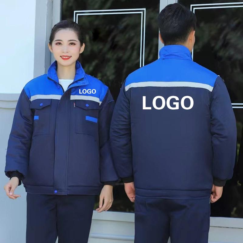Winter Clothing Logos - Winter Thick Reflective Strip Cotton Clothing