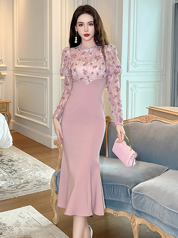 Winter Clothing H&M - Spring Autumn Qipao Mermaid Long Dresses
