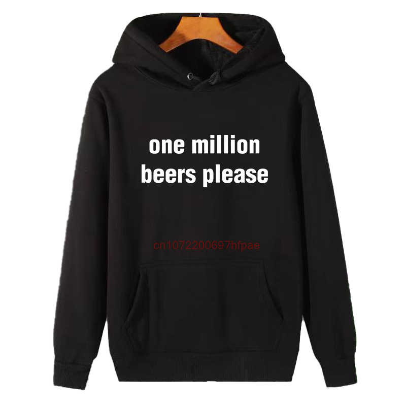 Winter Clothing Essentials For Men - One Million Beers Please Graphic Hooded