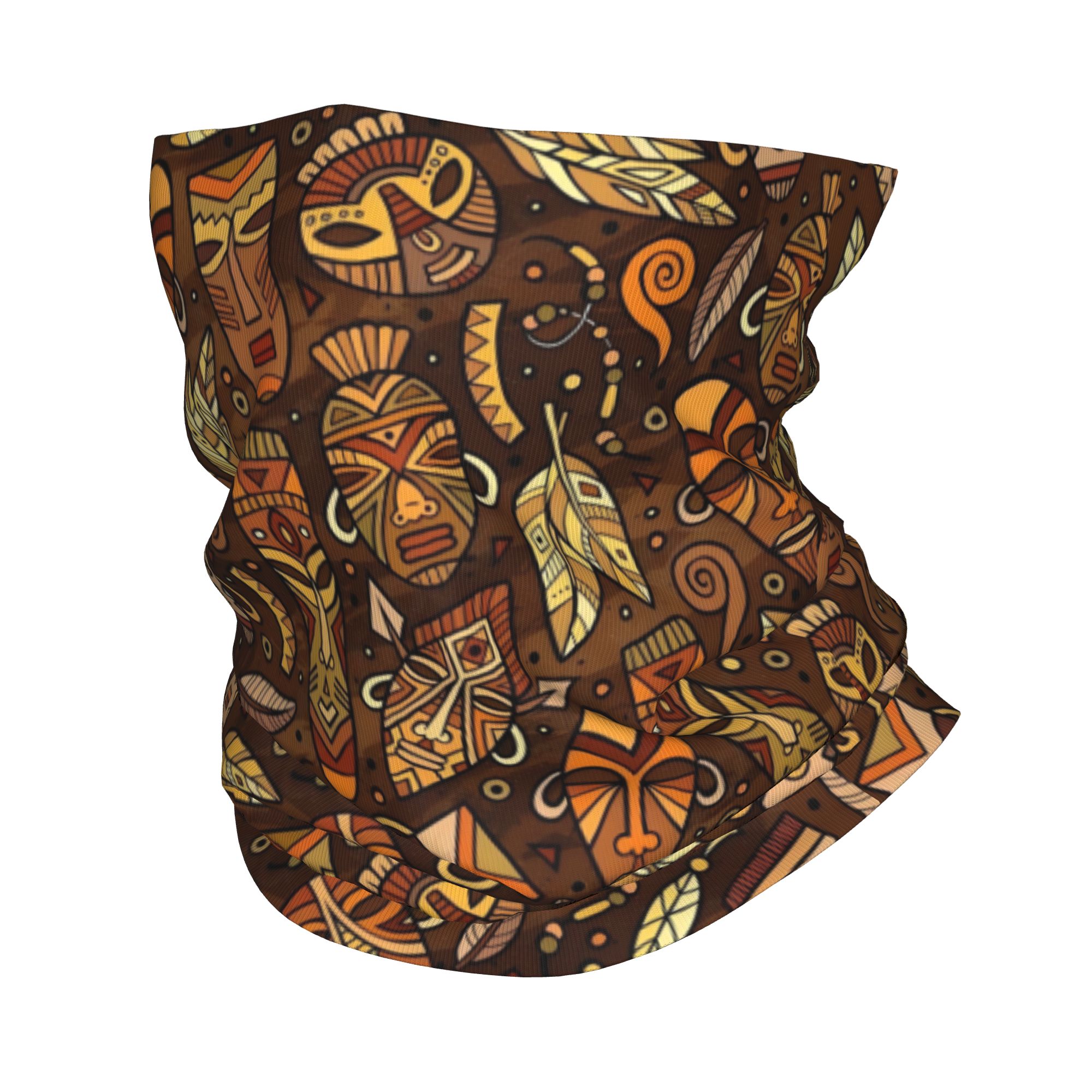 Wool Balaclava Knit - Custom Tribal Mask Pattern Bandana Neck