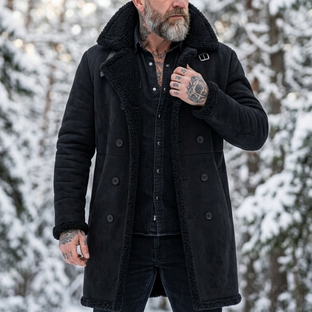 Winter Clothing Hiking - Men's Faux Suede Fur Lined Winter