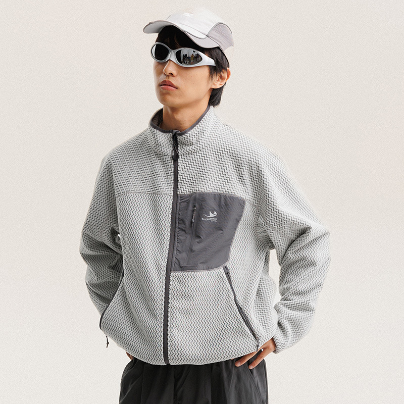 Winter Clothing Hiking - Autumn Winter Polar Fleece Wavy Stripes
