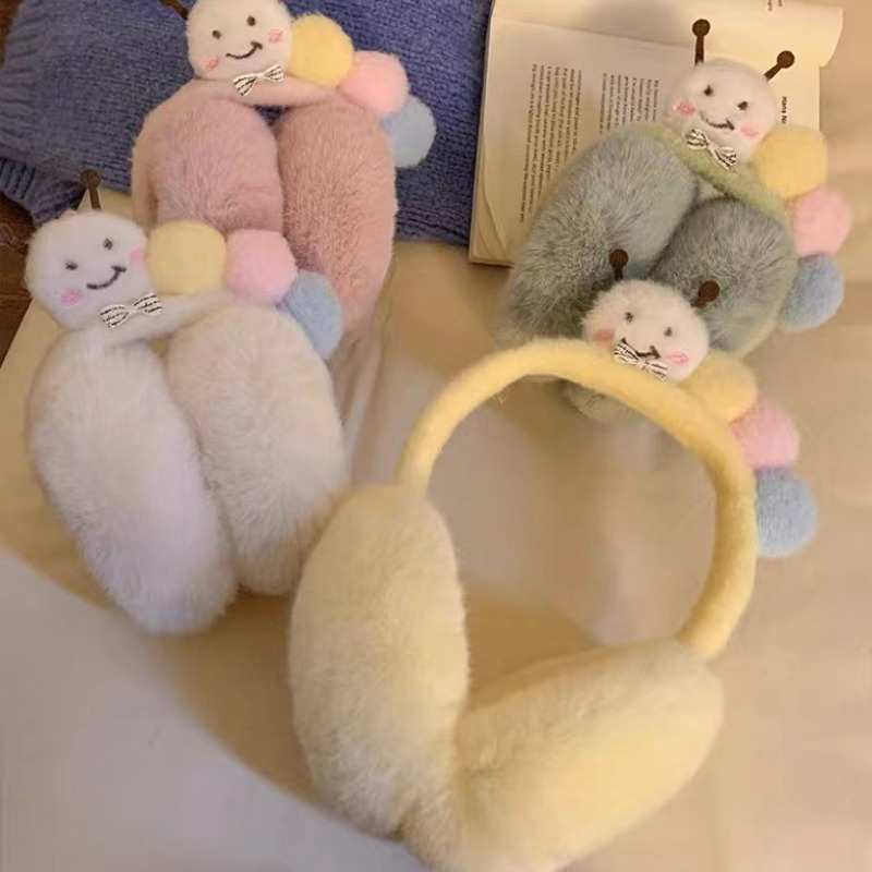 Winter Clothing Earmuffs - New Cute Funny Plush Caterpillar Earmuffs