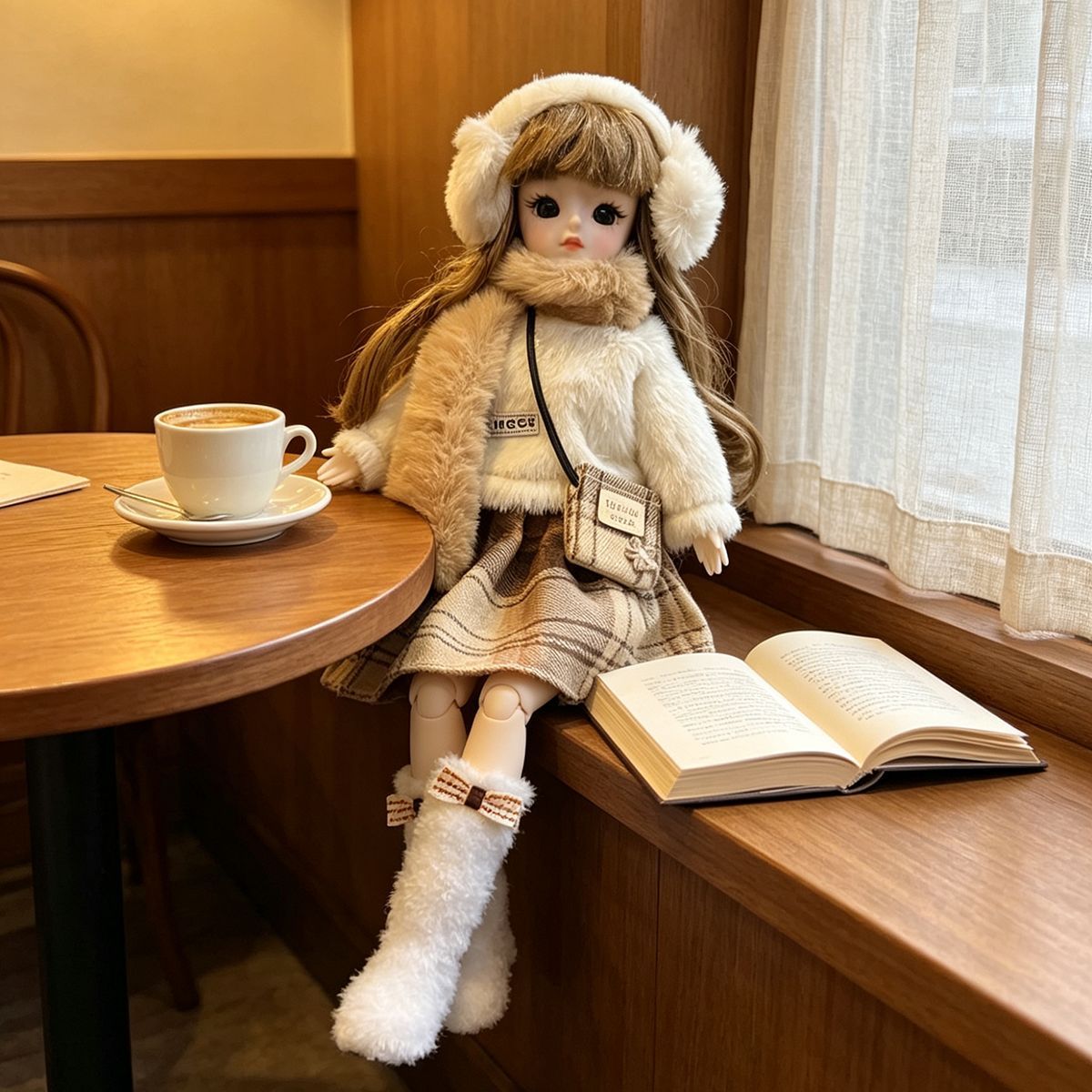 Winter Clothing Earmuffs - Winter Fluffy Bjd Doll Outfit 1/6