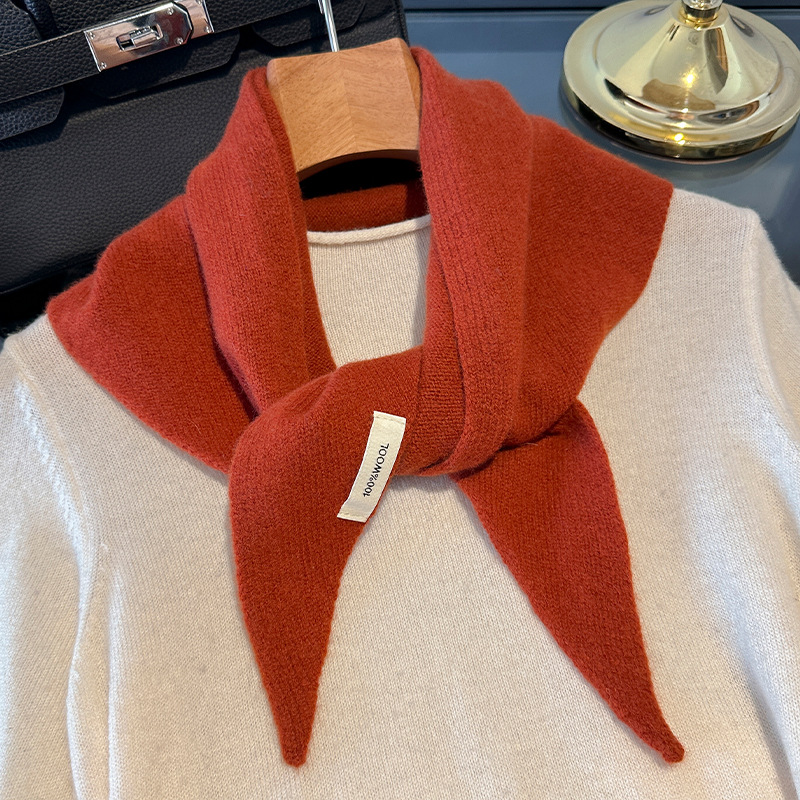Winter Clothing Korea - 100% Wool Korean Style Knitted Triangular
