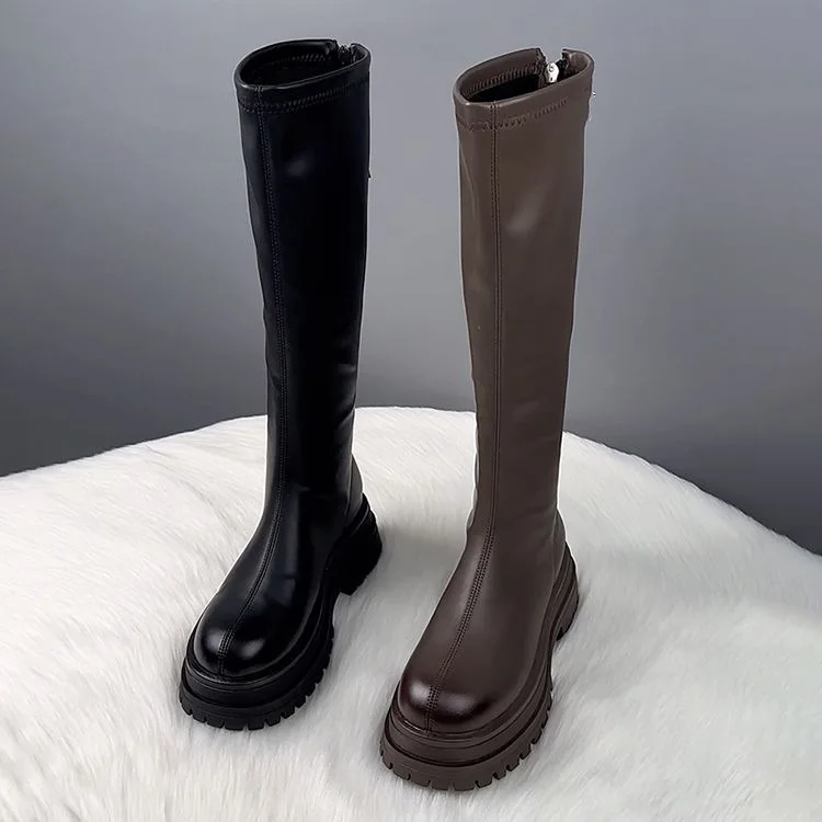 Winter Clothing Korea - Black Long Boots Women's Hot Sale