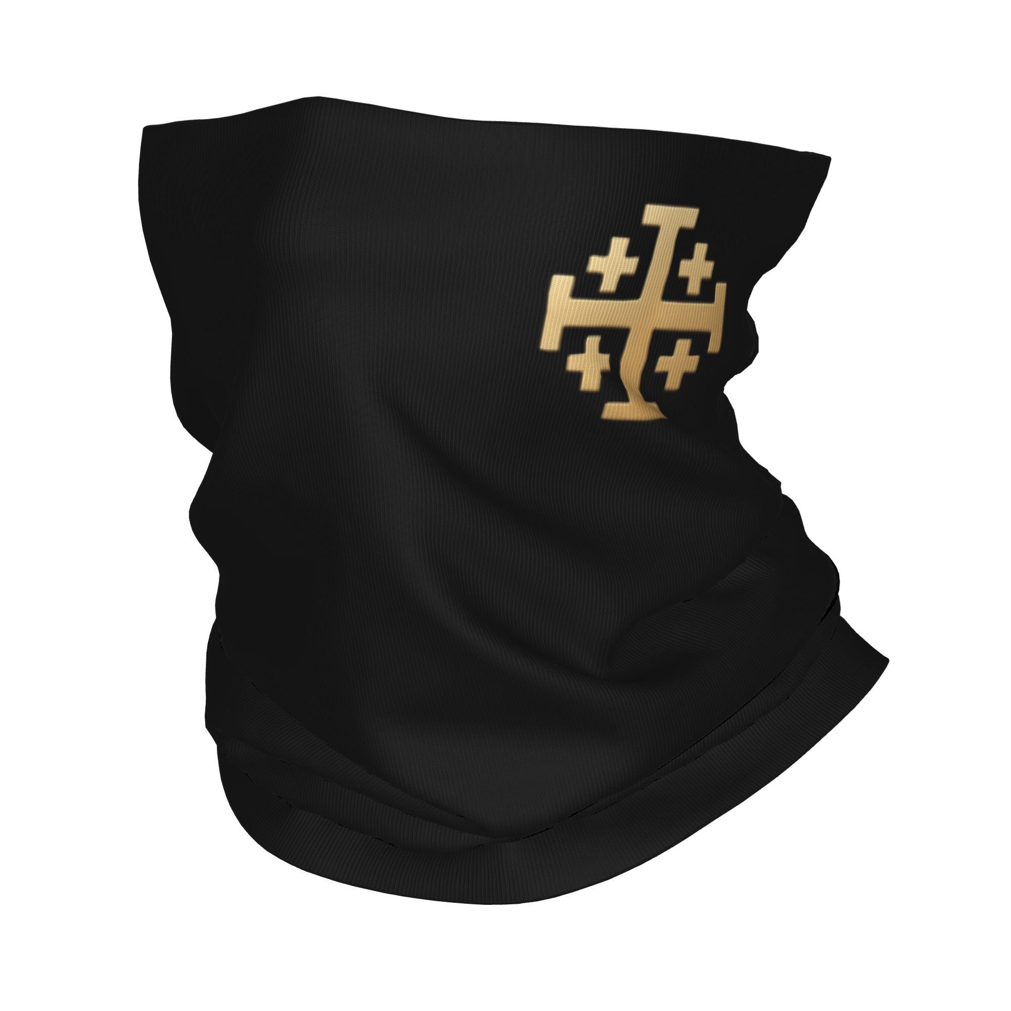 Wool Balaclava Knit - Knight Jerusalem Cross Christian Bandana Neck