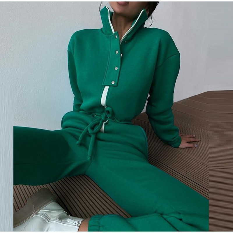 Winter Clothing Sales - Casual Stand Collar Jumpsuits Women Autumn