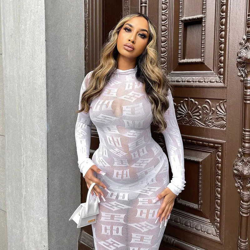 Winter Clothing H&M - See Through Long Dress Women Sexy