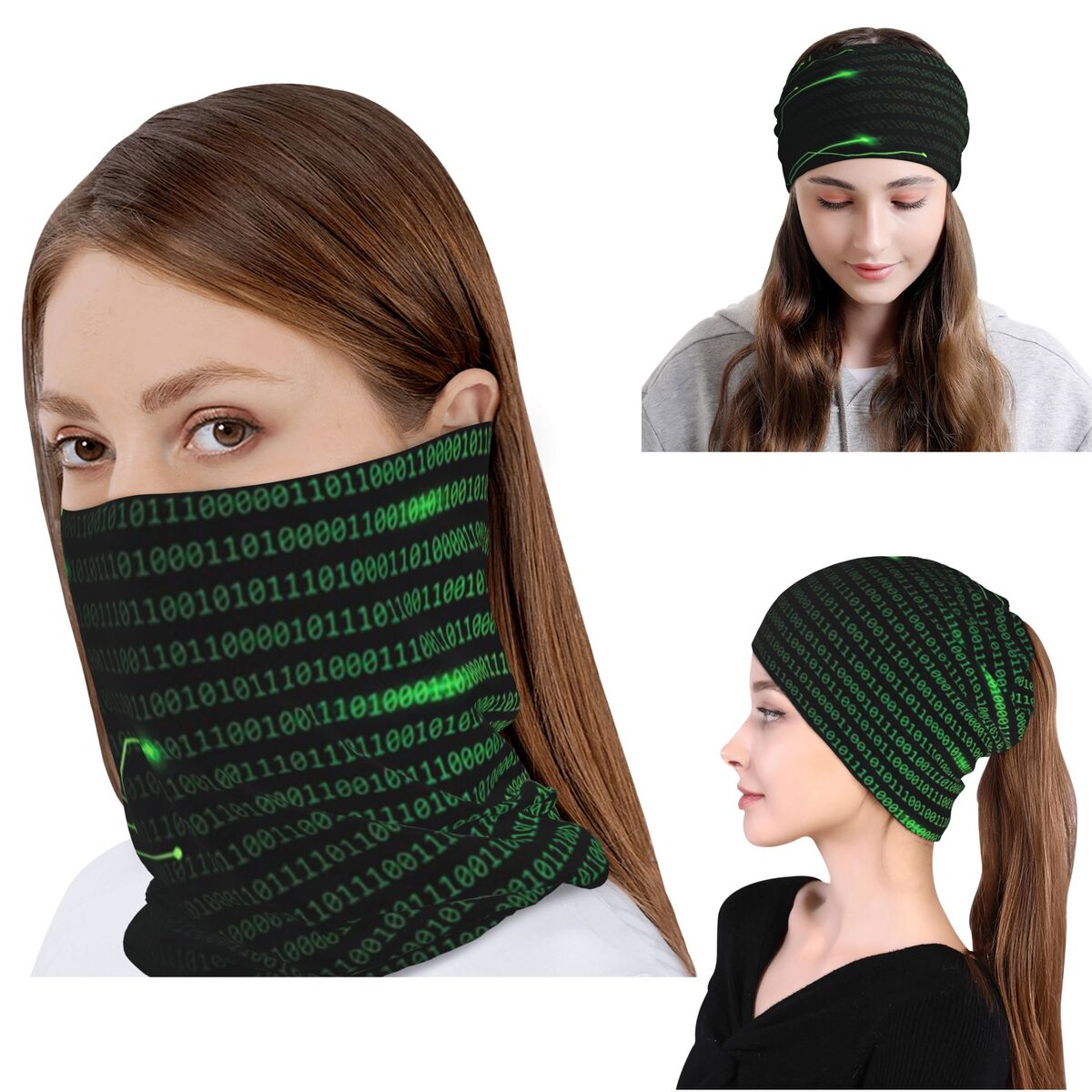 Binary Code Inside Throw Blank - Neck Gaiter Fleece 评论和价格