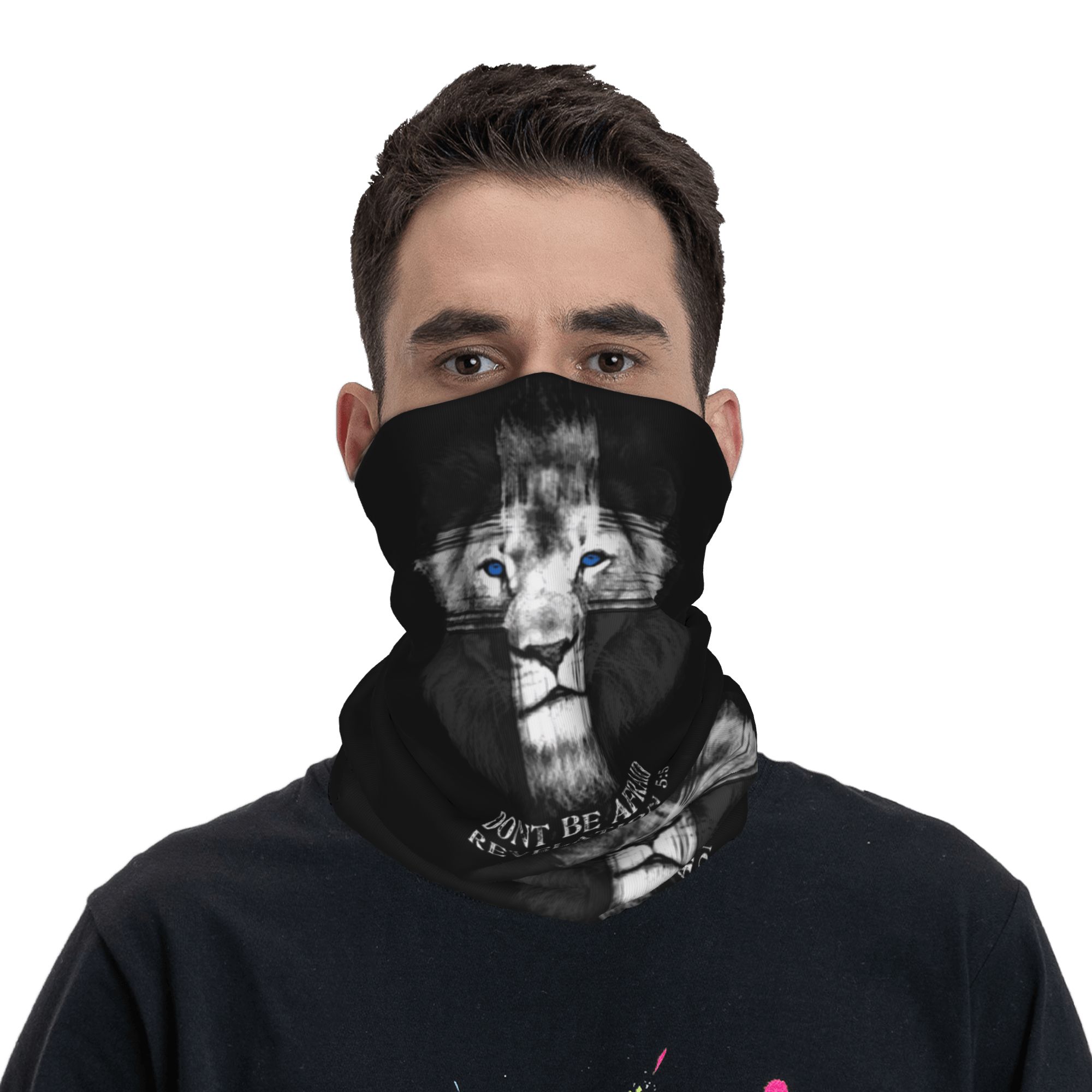 Custom Cool Lion Of Judah Jesu - Neck Gaiter Fleece 评论和价格