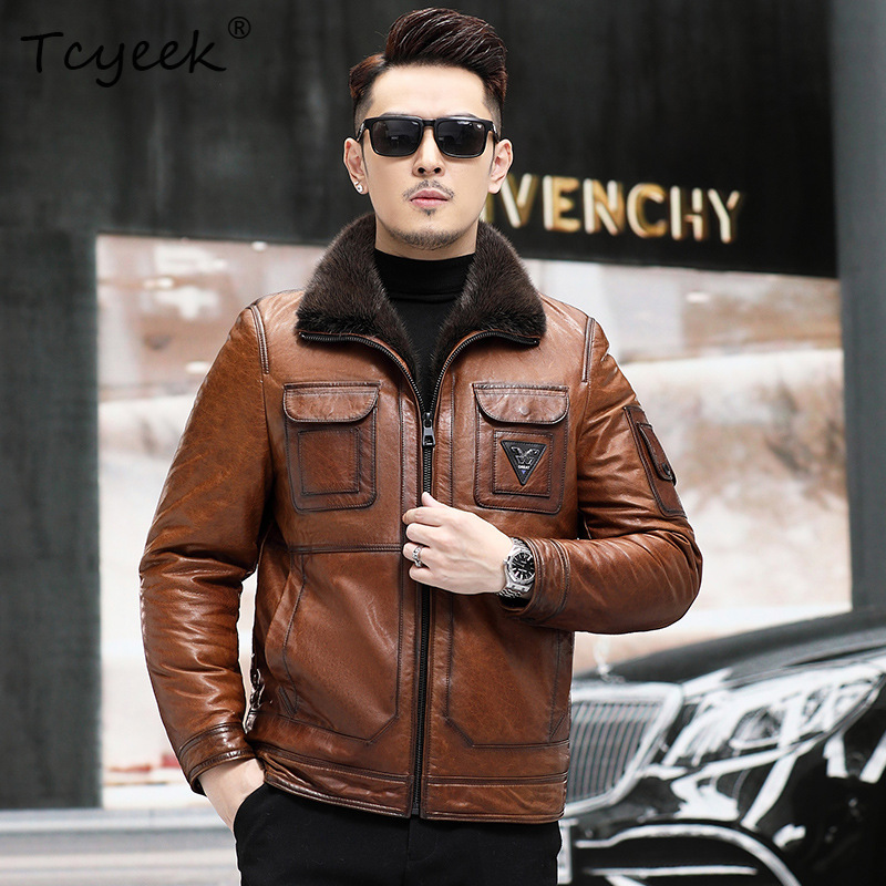 Tcyeek Top Layer Sheepskin Rea - Winter Clothing Layers 评论和价格