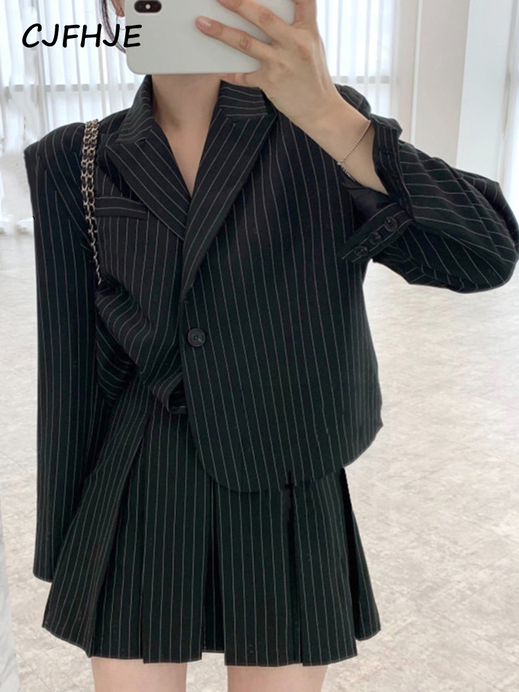 CJFHJE Fashion Stripe Blazer W - Winter Clothing Korea 评论和价格