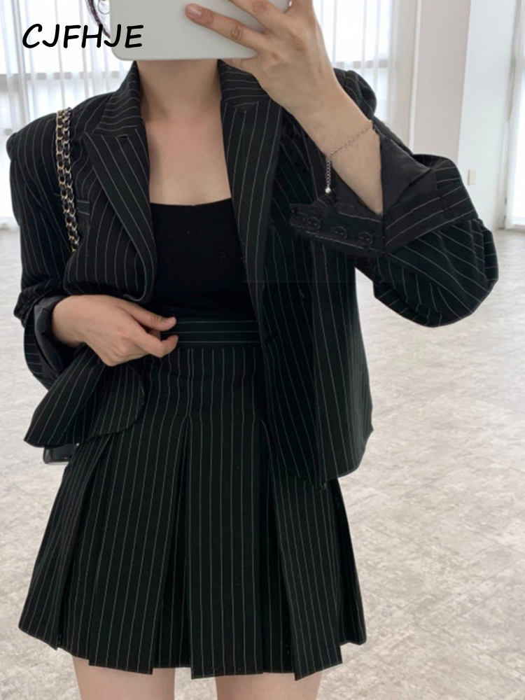 CJFHJE Fashion Stripe Blazer W - Winter Clothing Korea 评论和价格