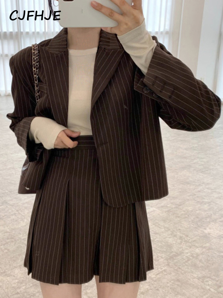 CJFHJE Fashion Stripe Blazer W - Winter Clothing Korea 评论和价格