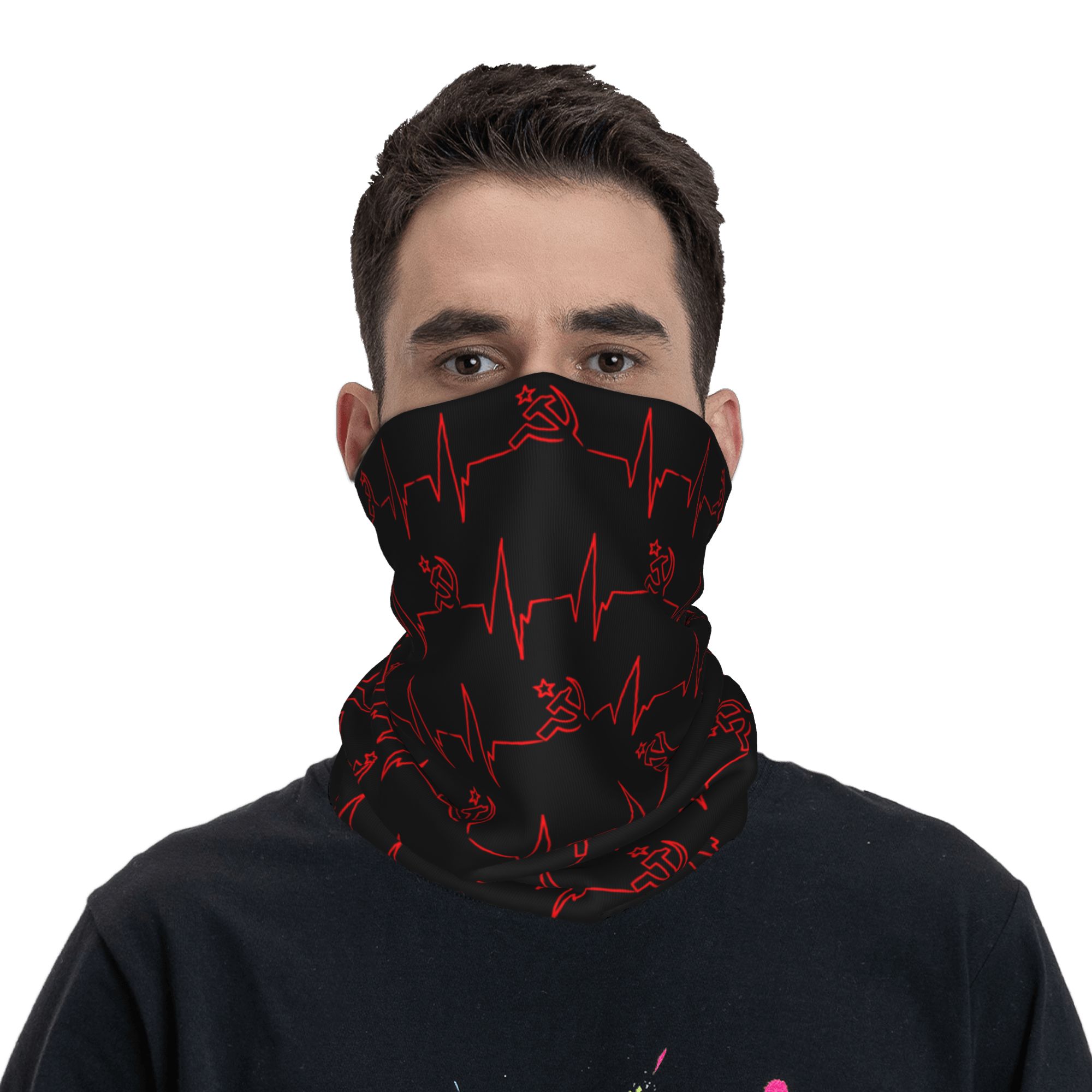 Custom Heartbeat Russian Flag  - Wool Balaclava Knit 评论和价格