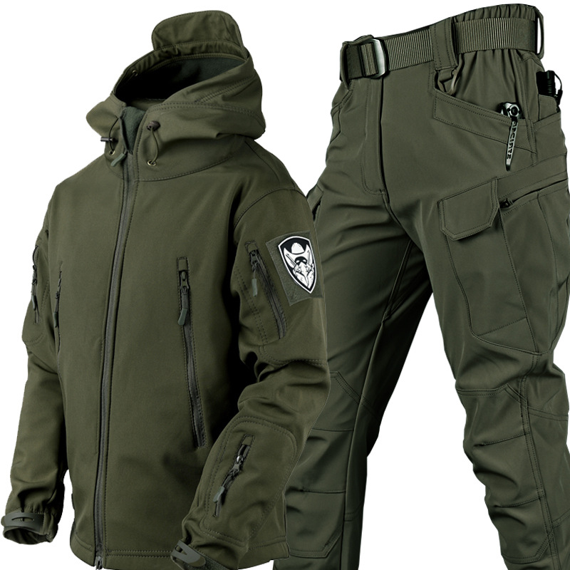 New Shark Skin Soft Shell Autu - Winter Clothing Hiking 评论和价格