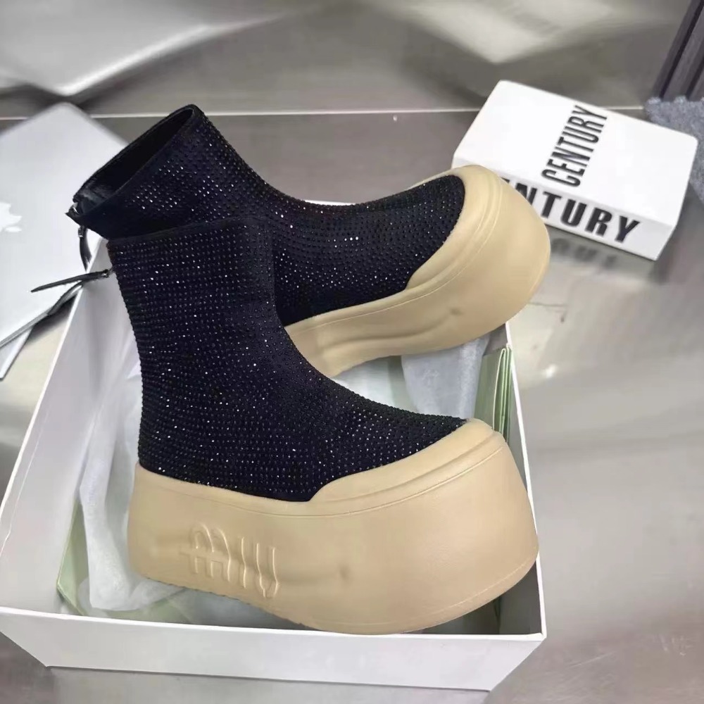 Luxury Rhinestone Woman Bootie - Winter Clothing Korea 评论和价格