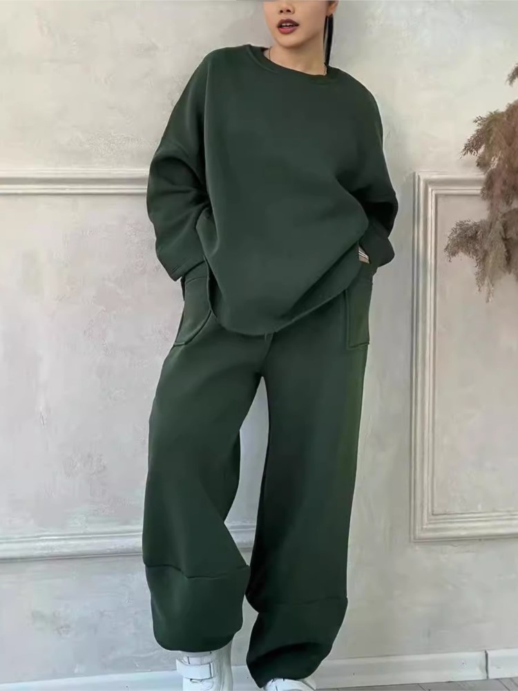 New Solid 2 Piece Set Women's  - Winter Clothing Sales 评论和价格