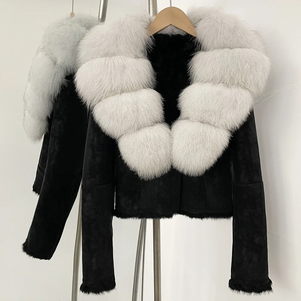 OFTBUY Natural Fox Fur Collar  - Winter Clothing Store 评论和价格