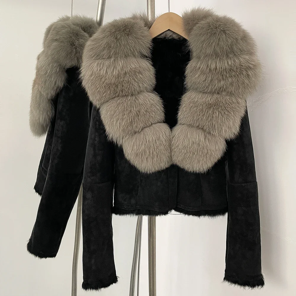 OFTBUY Natural Fox Fur Collar  - Winter Clothing Store 评论和价格