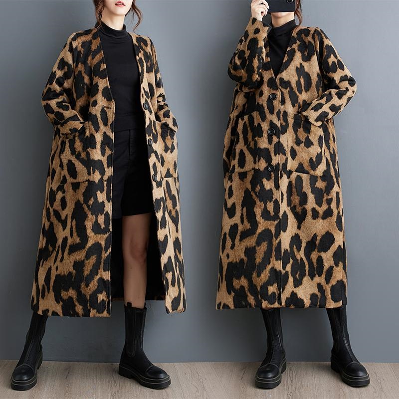Retro Fashion Leopard Print Wo - Winter Clothing Layers 评论和价格