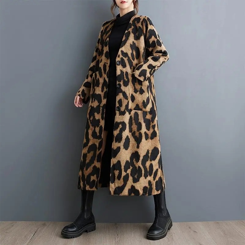Retro Fashion Leopard Print Wo - Winter Clothing Layers 评论和价格