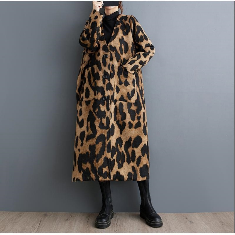 Retro Fashion Leopard Print Wo - Winter Clothing Layers 评论和价格