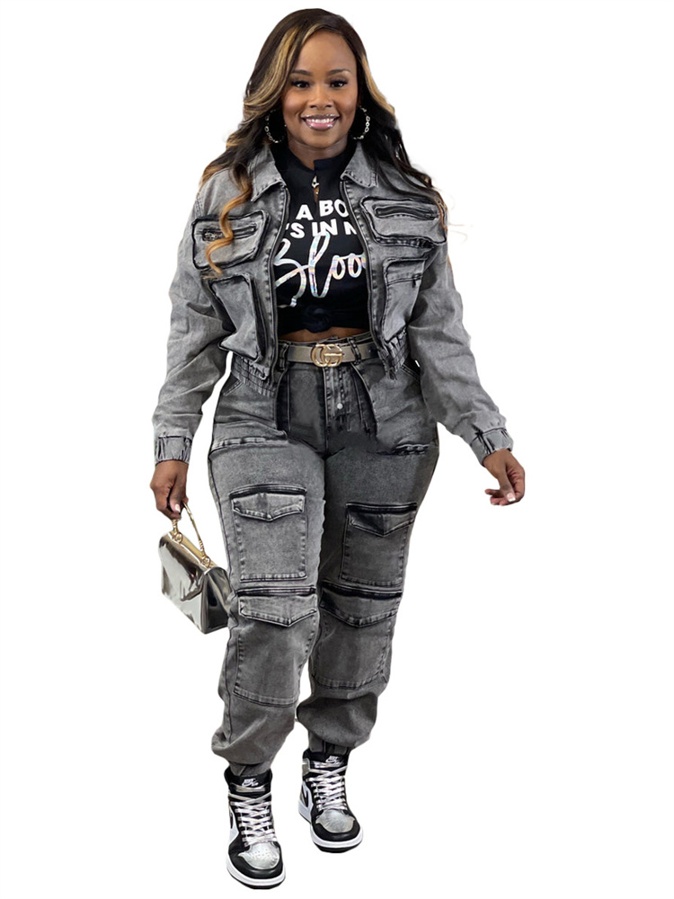 Wmstar Denim Two Piece Set Wom - Winter Clothing Sales 评论和价格