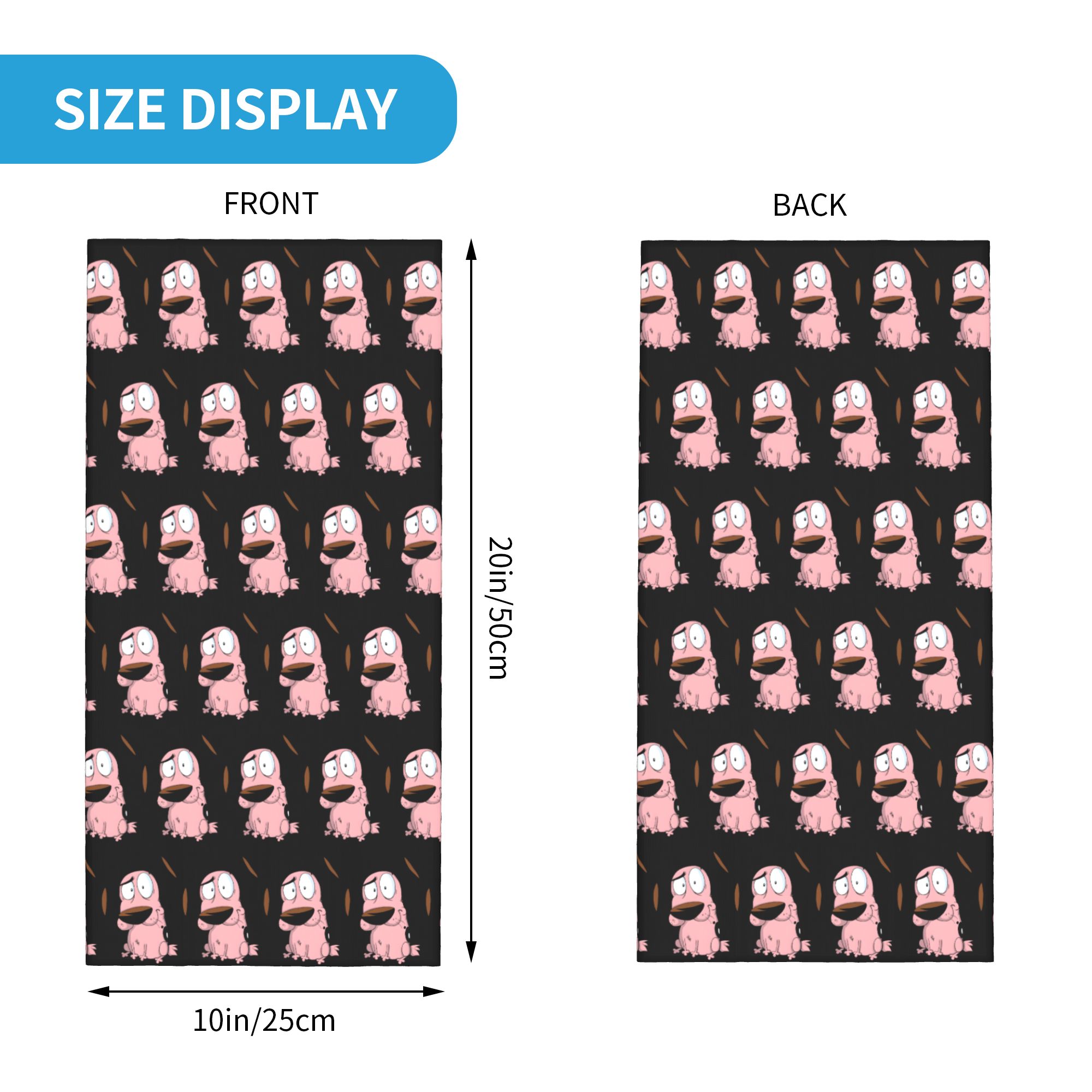 Custom Cartoon Courage Dog Win - Neck Gaiter Fleece 评论和价格