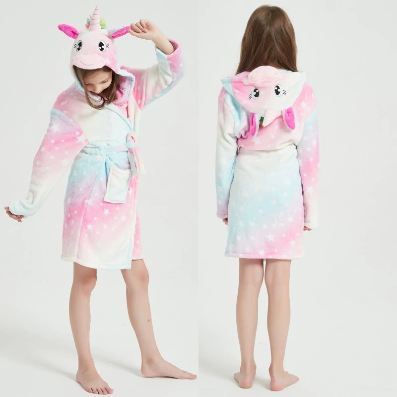 Animal Bathrobes for Girls Chi - Winter Clothing Baby Girl 评论和价格