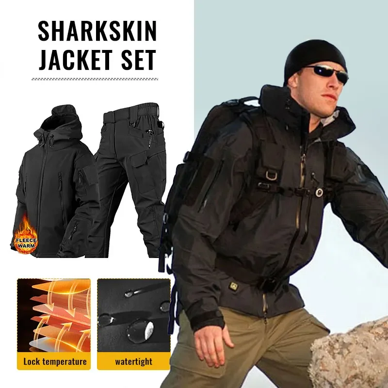 Men Thicken Soft Shell Winter  - Winter Clothing Hiking 评论和价格
