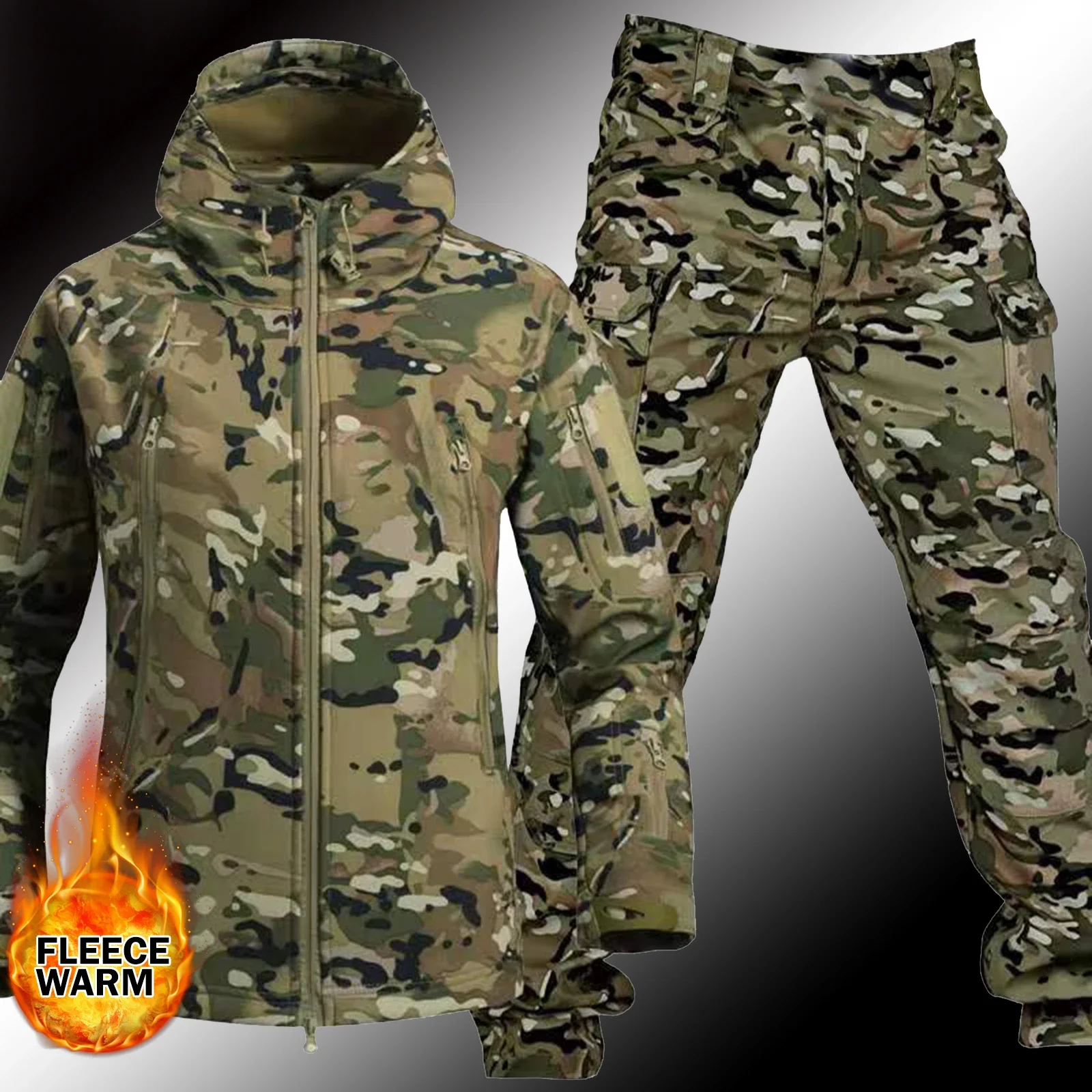 Men Thicken Soft Shell Winter  - Winter Clothing Hiking 评论和价格