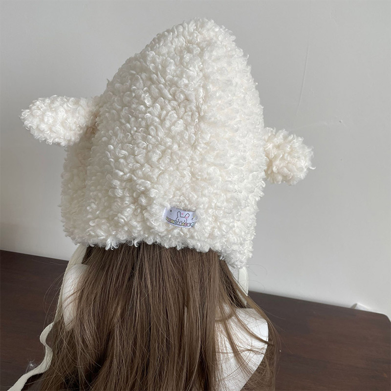 Winter White Plush Sheep Warm  - Winter Clothing Earmuffs 评论和价格