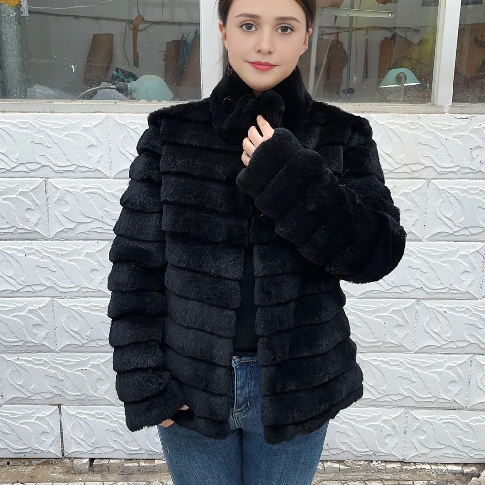 OFTBUY Rabbit Real Fur Coat Wa - Winter Clothing Store 评论和价格