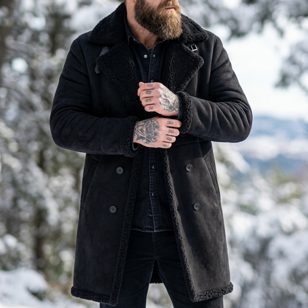 Men's Faux Suede Fur Lined Win - Winter Clothing Hiking 评论和价格