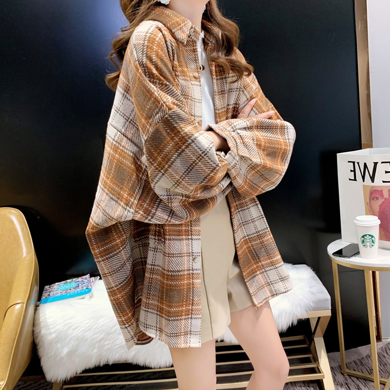 Thickened Shaven Plaid Shirt W - Winter Clothing Store 评论和价格