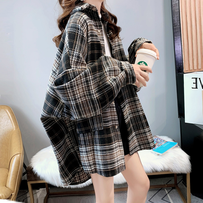 Thickened Shaven Plaid Shirt W - Winter Clothing Store 评论和价格