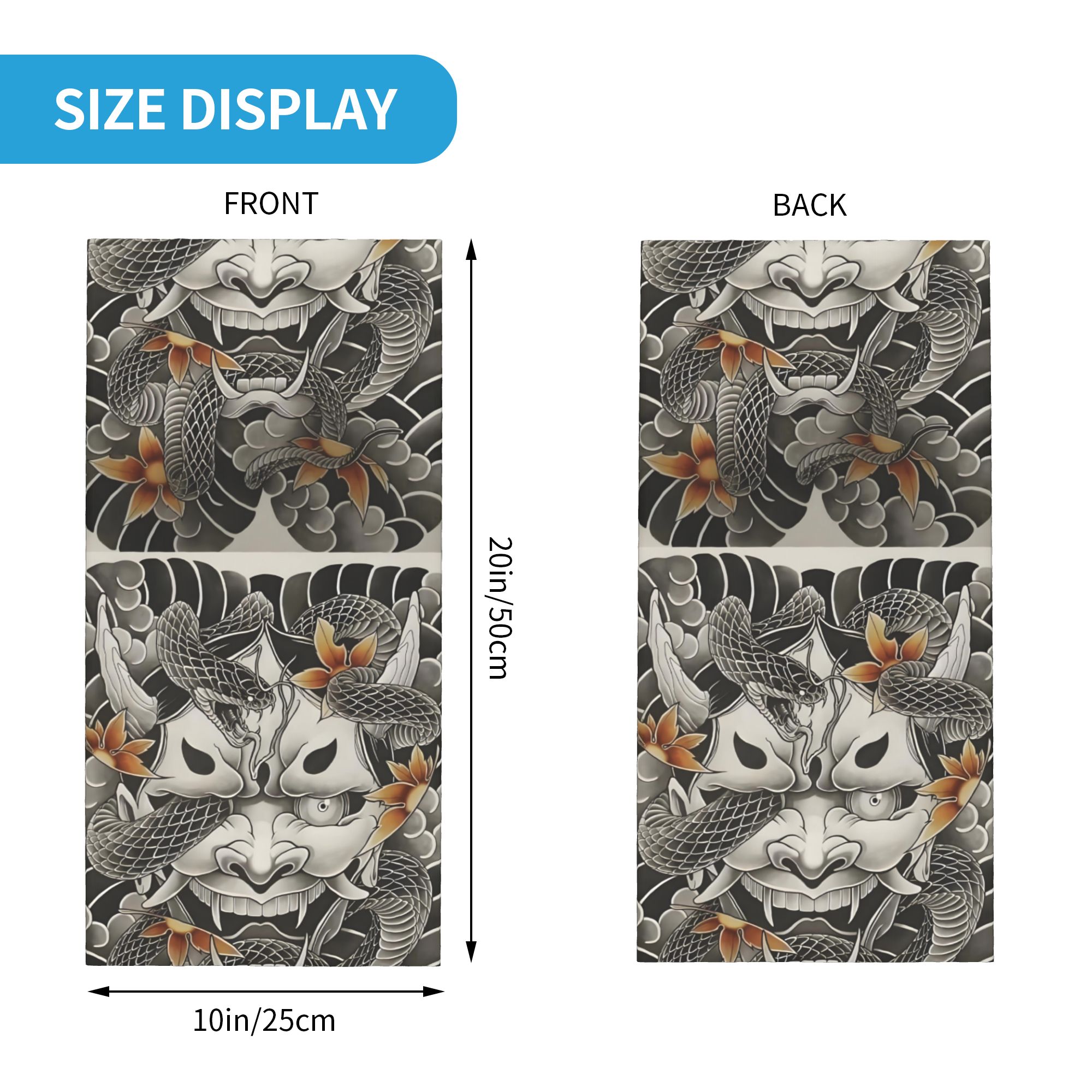 Custom Samurai Oni Demon Banda - Neck Gaiter Fleece 评论和价格
