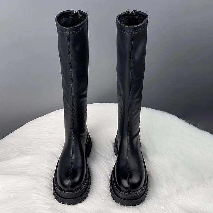 Black Long Boots Women's Hot S - Winter Clothing Korea 评论和价格