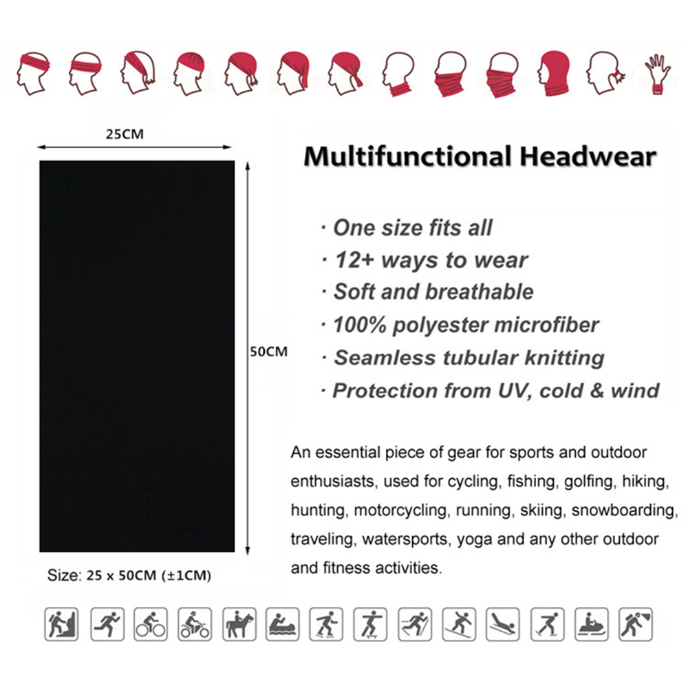 Seamless Solid Color Bandanas  - Wool Balaclava Knit 评论和价格