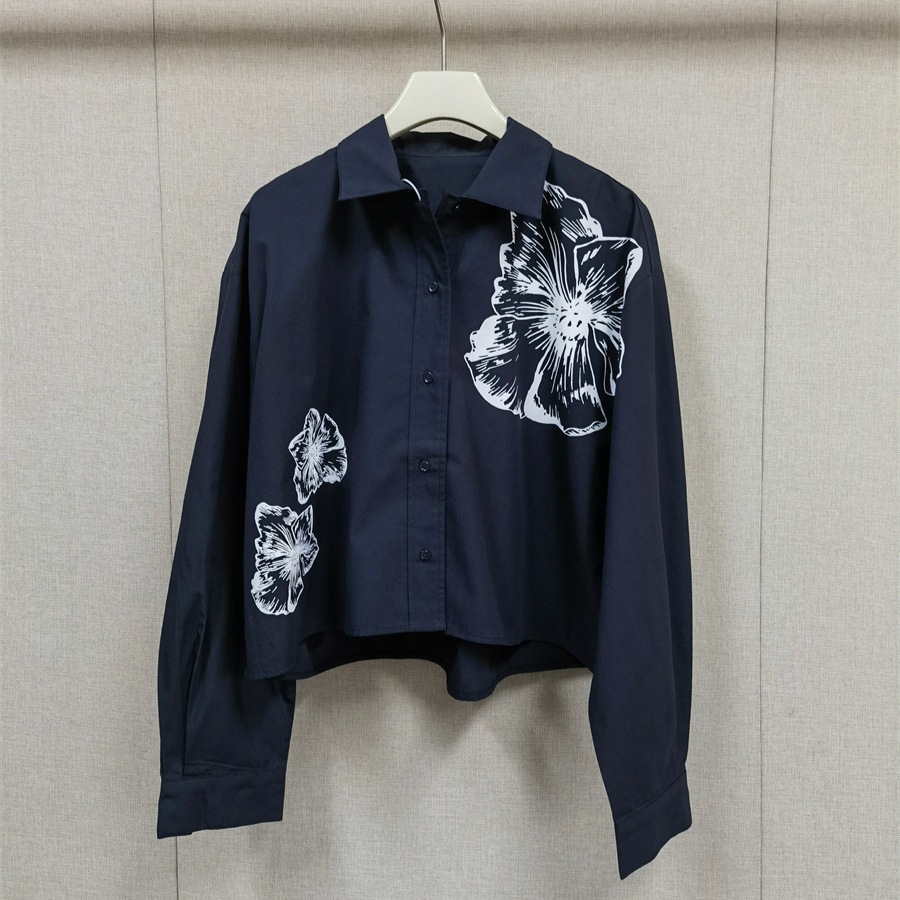 Romantic White Floral Print Sh - Winter Clothing Korea 评论和价格