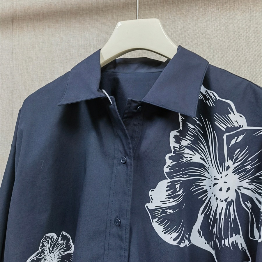 Romantic White Floral Print Sh - Winter Clothing Korea 评论和价格