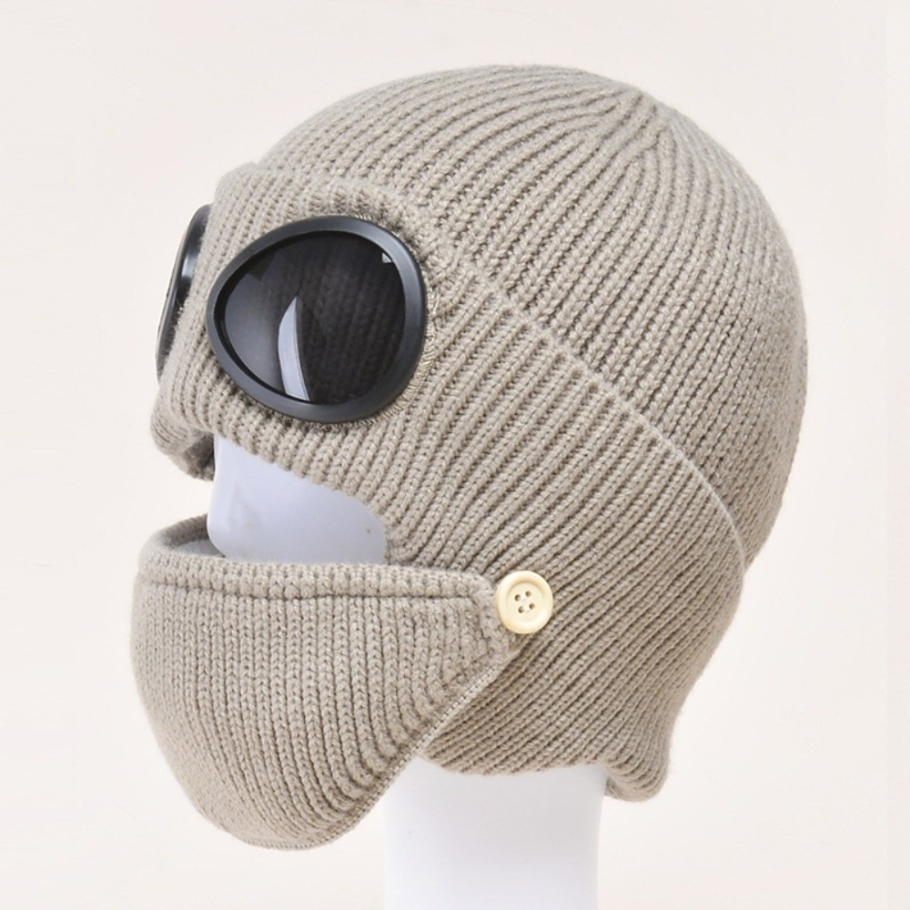 Fleece-lined Warm Woolen Hat w - Winter Clothing Earmuffs 评论和价格