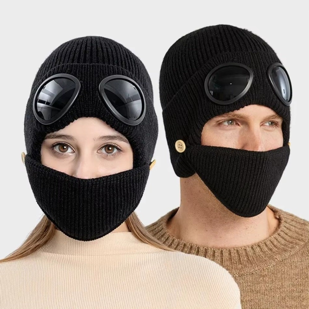Fleece-lined Warm Woolen Hat w - Winter Clothing Earmuffs 评论和价格