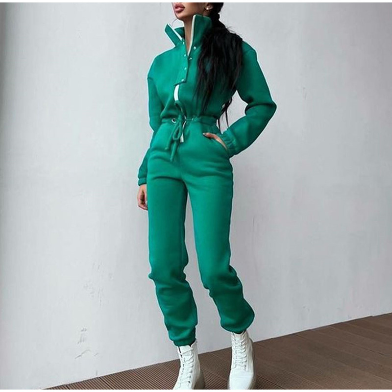 Casual Stand Collar Jumpsuits  - Winter Clothing Sales 评论和价格