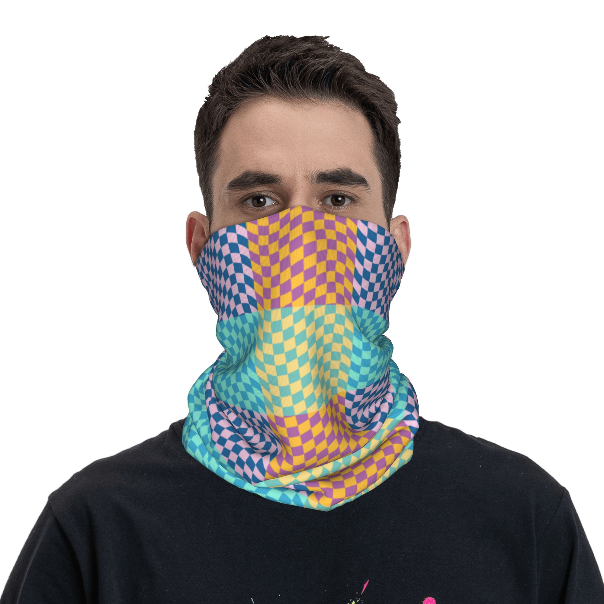 Custom Colored Checkered Banda - Wool Balaclava Knit 评论和价格